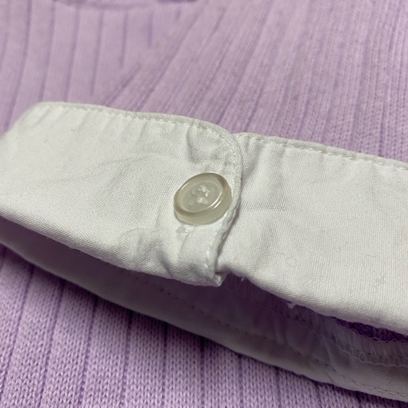 Limited Too Y2K Vintage Academia Ribbed Sweater Button Layered Short Sleeve - Picture 11 of 12